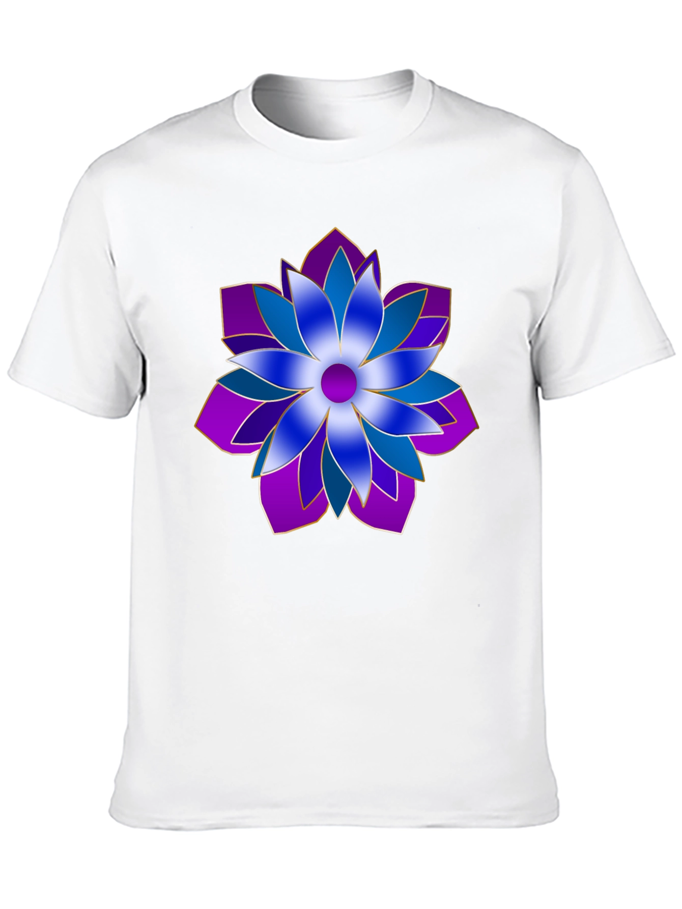 Floral Pattern Black T-Shirt