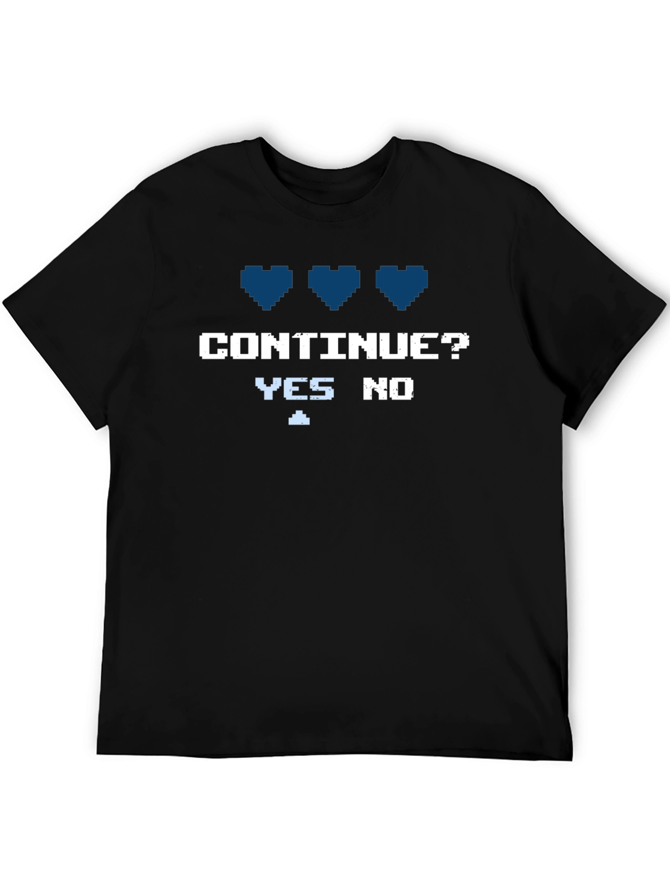 Gamer T-Shirt - Continue? Yes/No 8-Bit Style