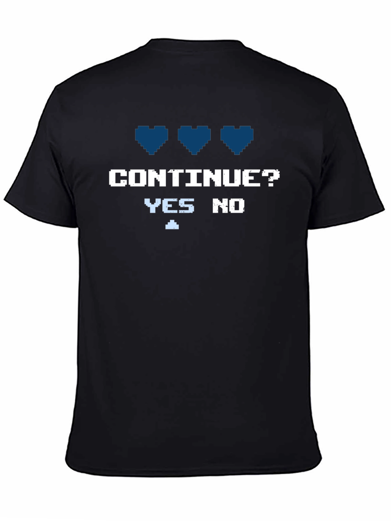 Gamer T-Shirt - Continue? Yes/No 8-Bit Style