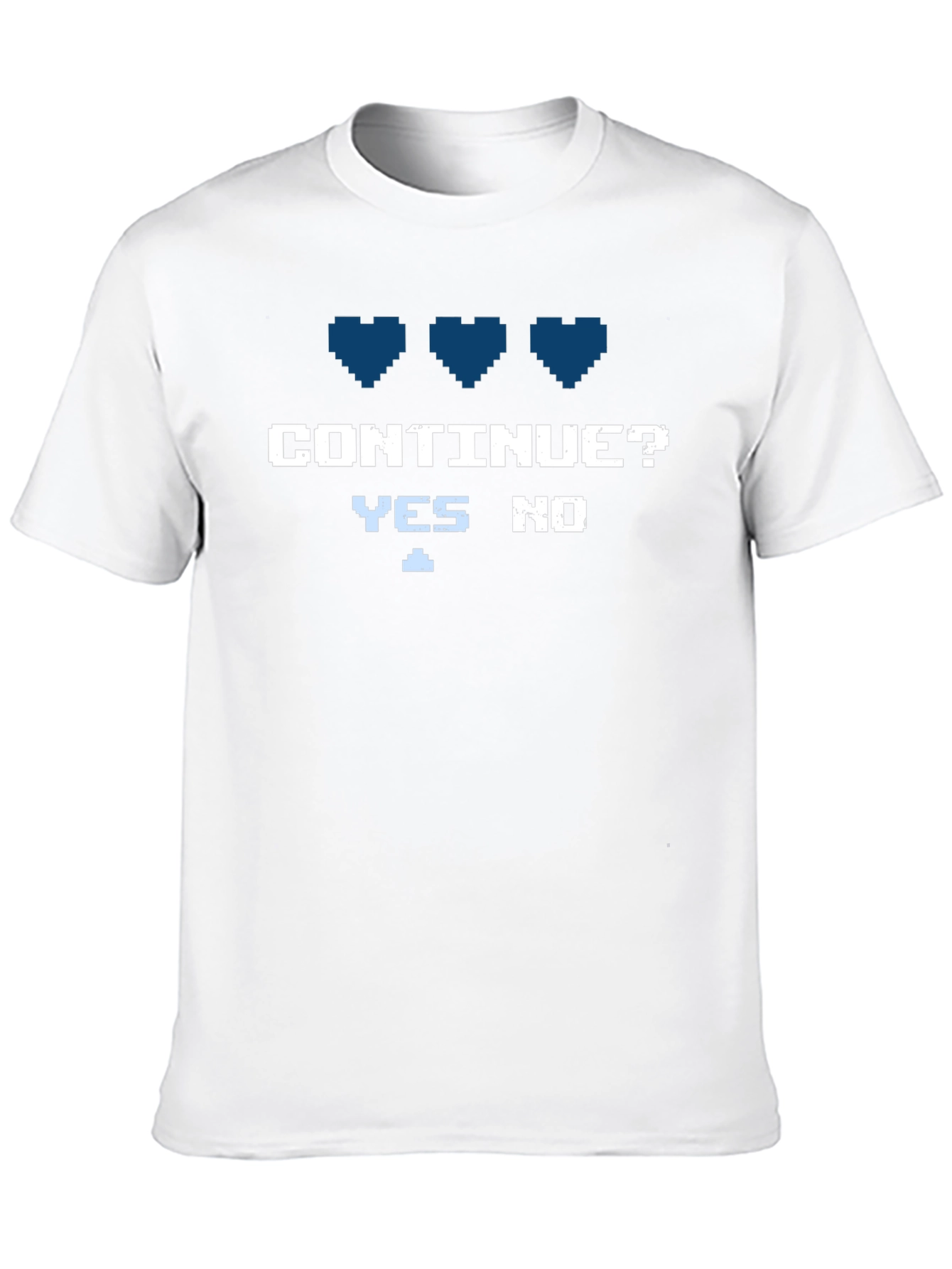 Gamer T-Shirt - Continue? Yes/No 8-Bit Style