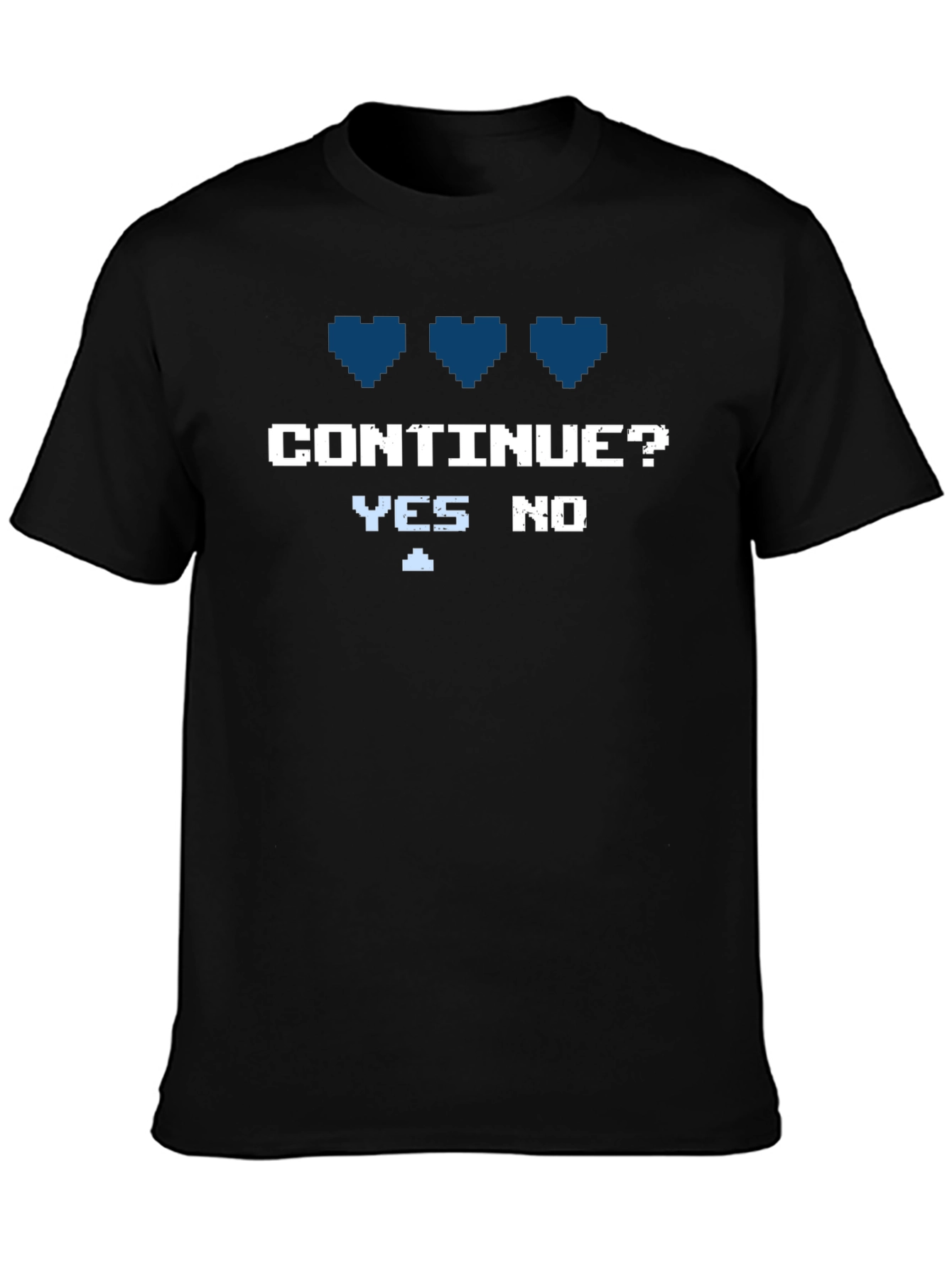 Gamer T-Shirt - Continue? Yes/No 8-Bit Style
