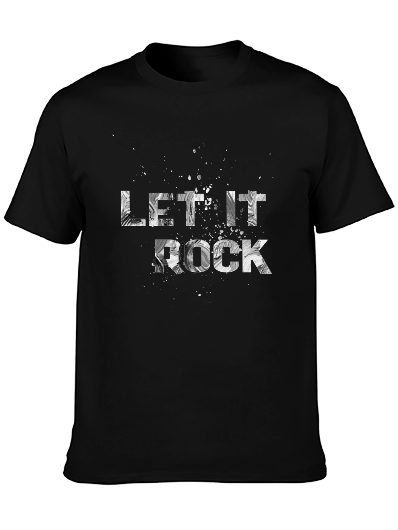 Let It Rock T-Shirt - Black Crew Neck Tee
