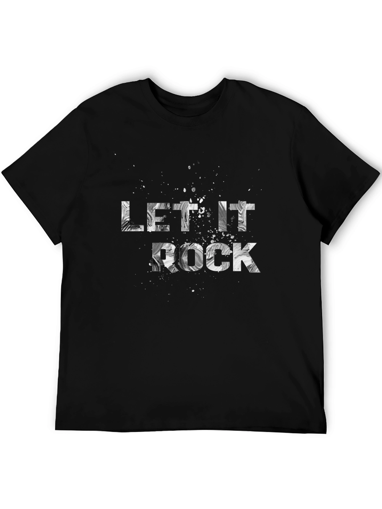 Let It Rock T-Shirt - Black Crew Neck Tee