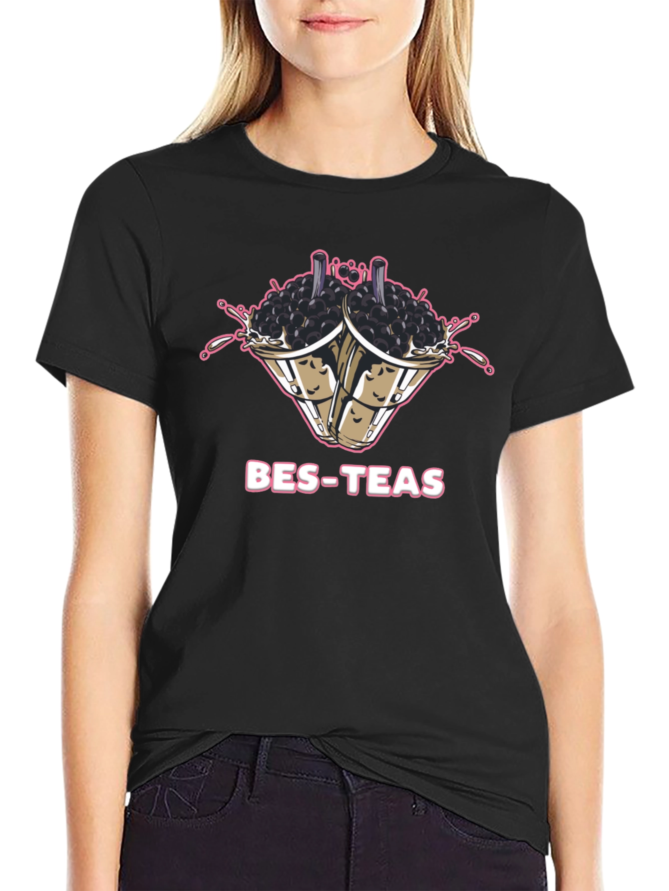 Bes-Teas Graphic T-Shirt - Bubble Tea Design