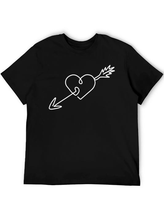 Heart Arrow Graphic Tee - Classic Black T-Shirt