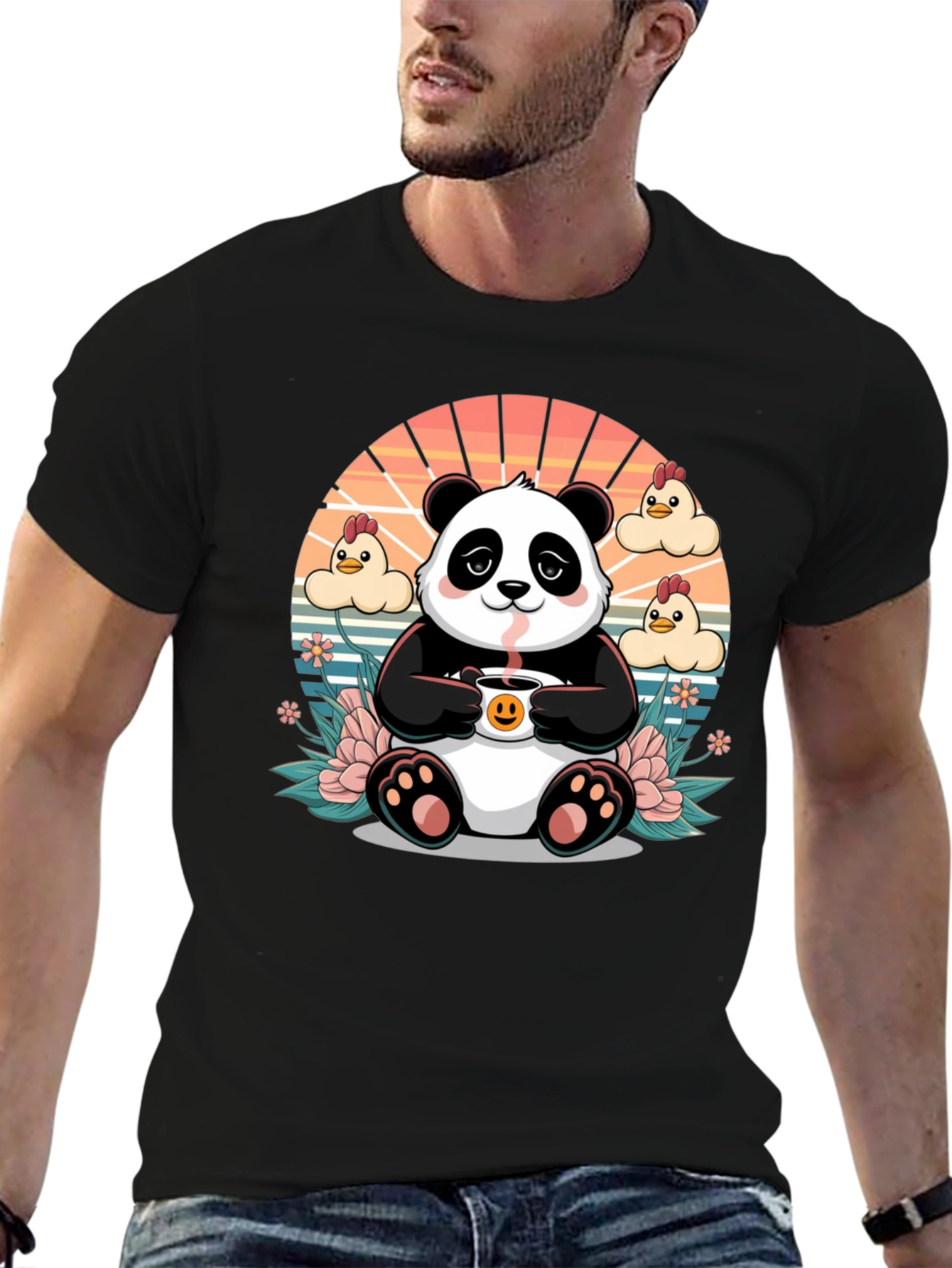 Panda Coffee T-Shirt - Cute Graphic Tee
