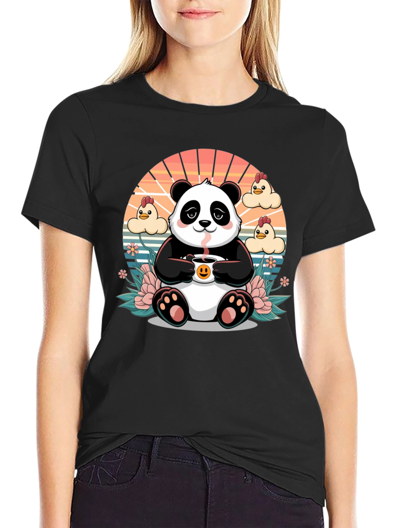 Panda Coffee T-Shirt - Cute Graphic Tee