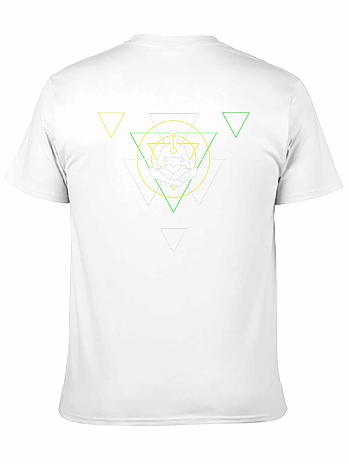 Geometric Graphic T-Shirt - Meditating Figure