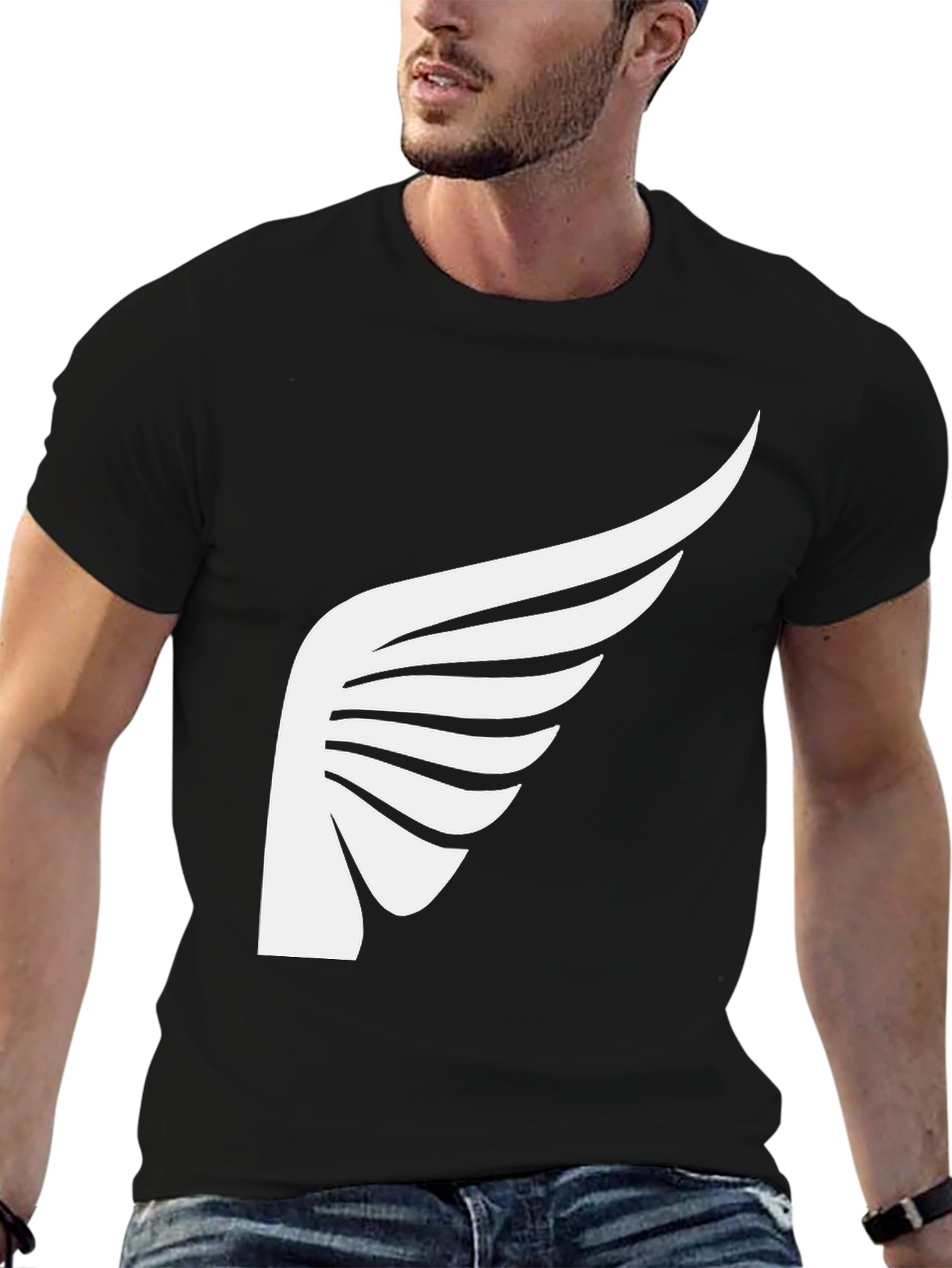Wing Graphic Black T-Shirt - Stylish & Unique!