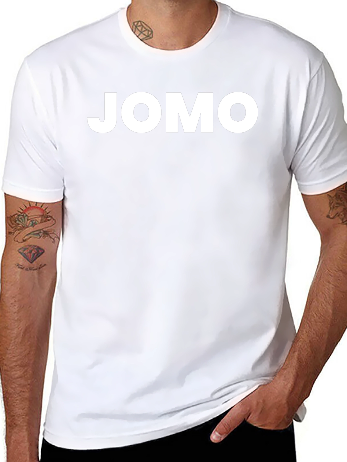 JOMO Graphic Tee - Black Crew Neck T-Shirt