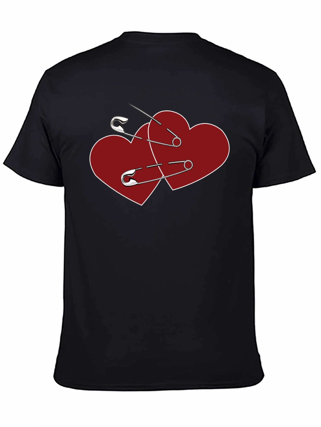 Heart Safety Pin T-Shirt