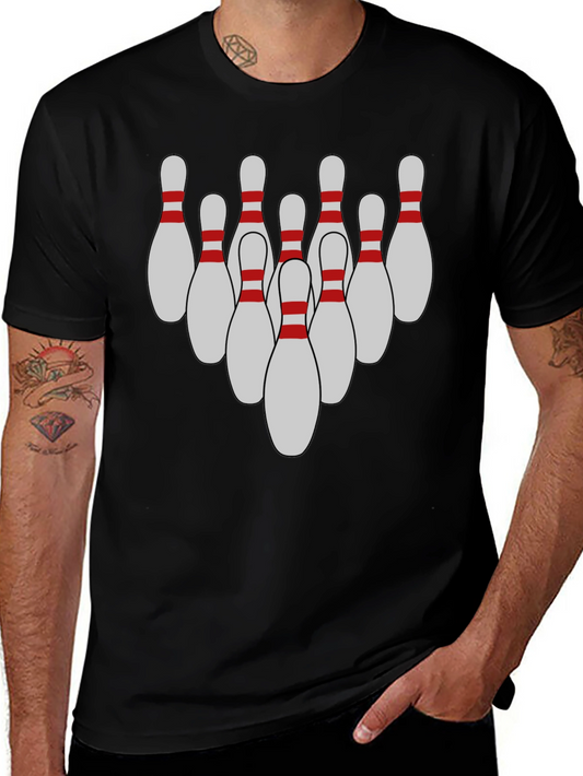 Bowling Pin Graphic Tee - Strike Style!