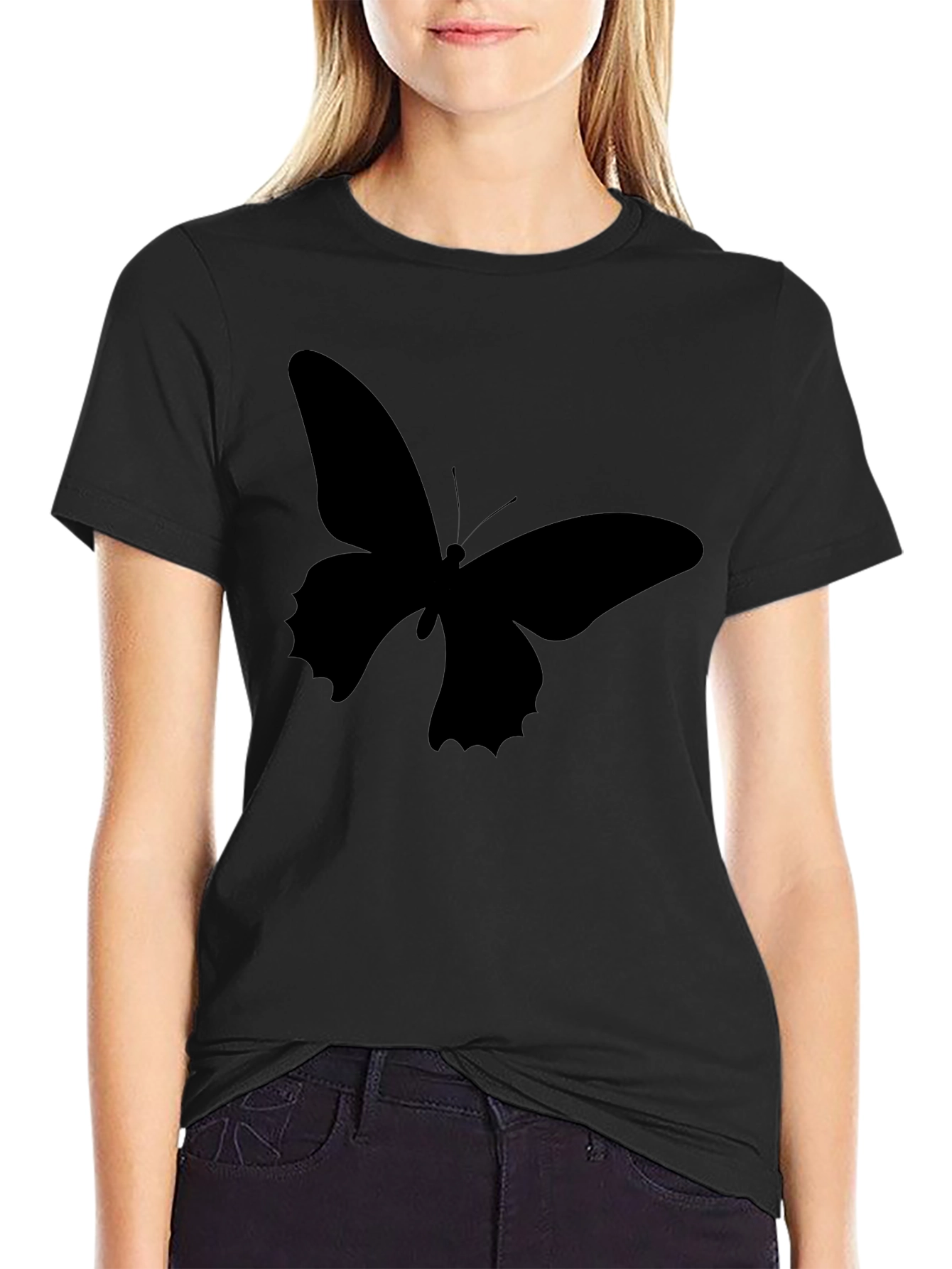 Butterfly Graphic Black T-Shirt