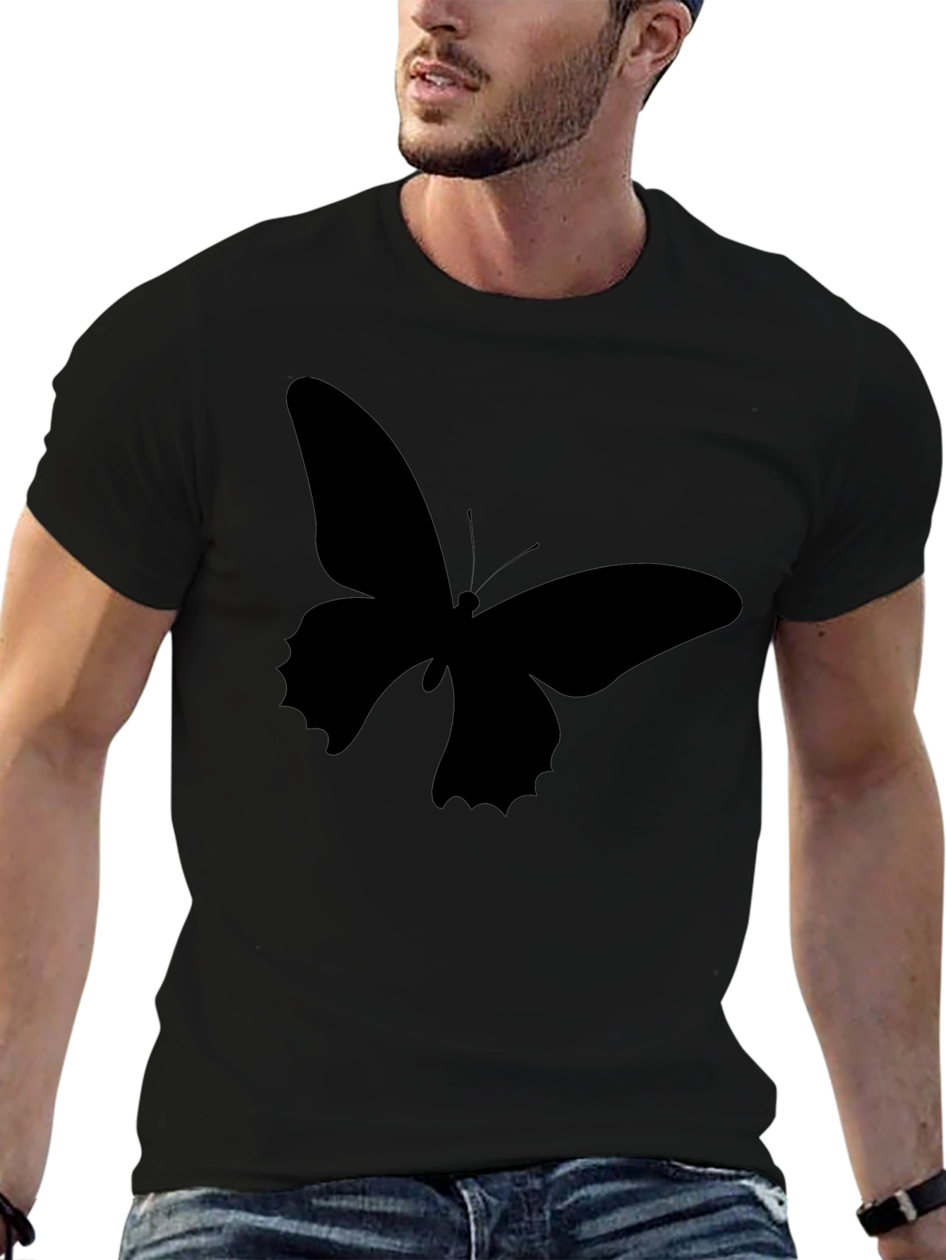 Butterfly Graphic Black T-Shirt