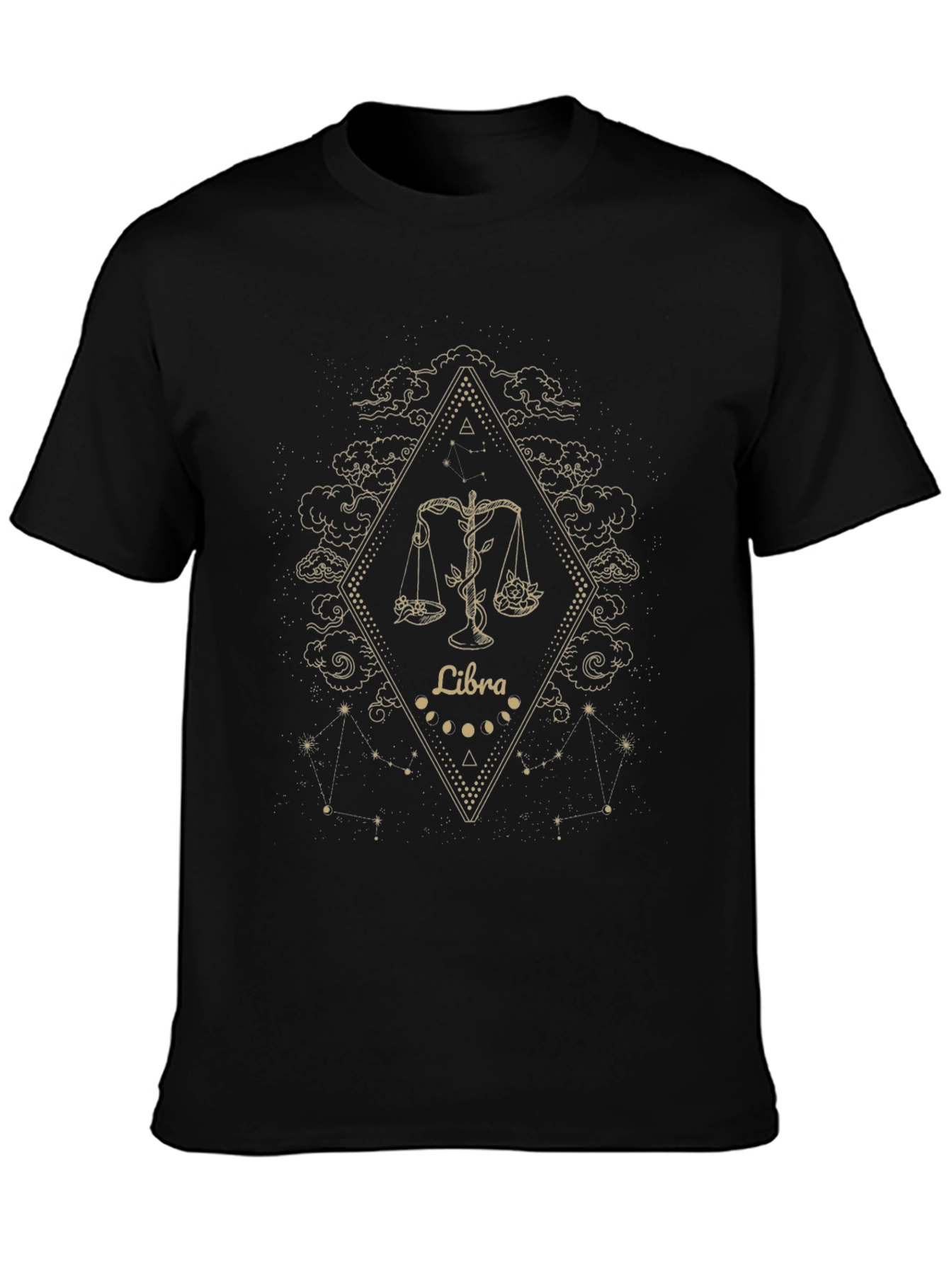Libra Zodiac Graphic Tee - Celestial Astrology Design