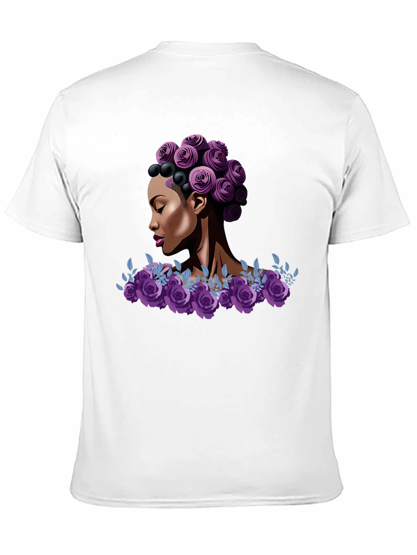 Floral Queen Graphic Tee - Stylish Black T-Shirt
