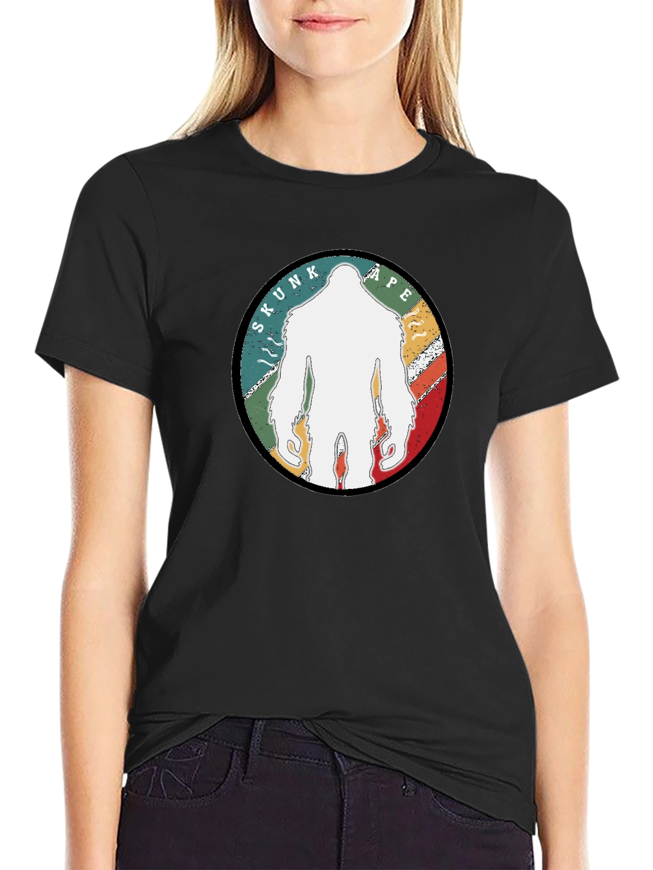 Skunk Ape Graphic Tee - Cryptozoology Bigfoot T-Shirt