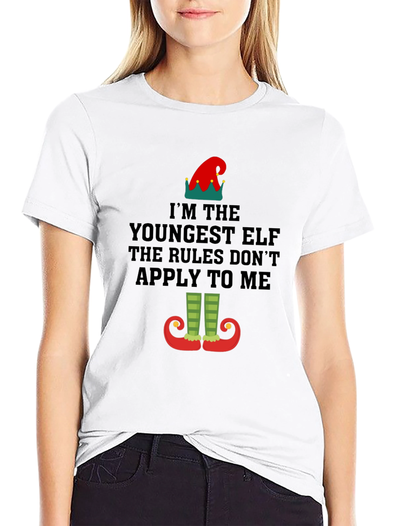 Youngest Elf T-Shirt - Christmas Holiday Tee