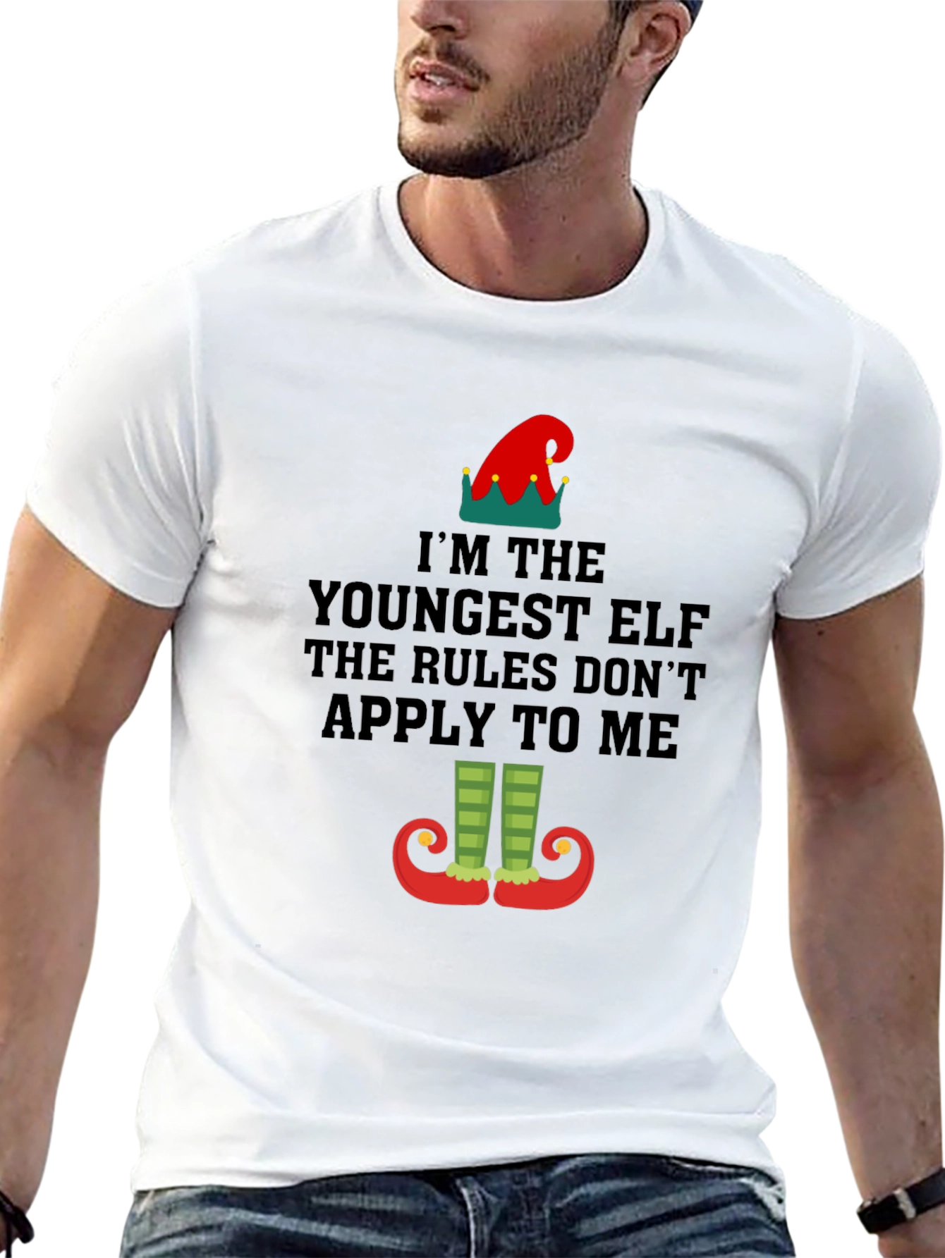Youngest Elf T-Shirt - Christmas Holiday Tee