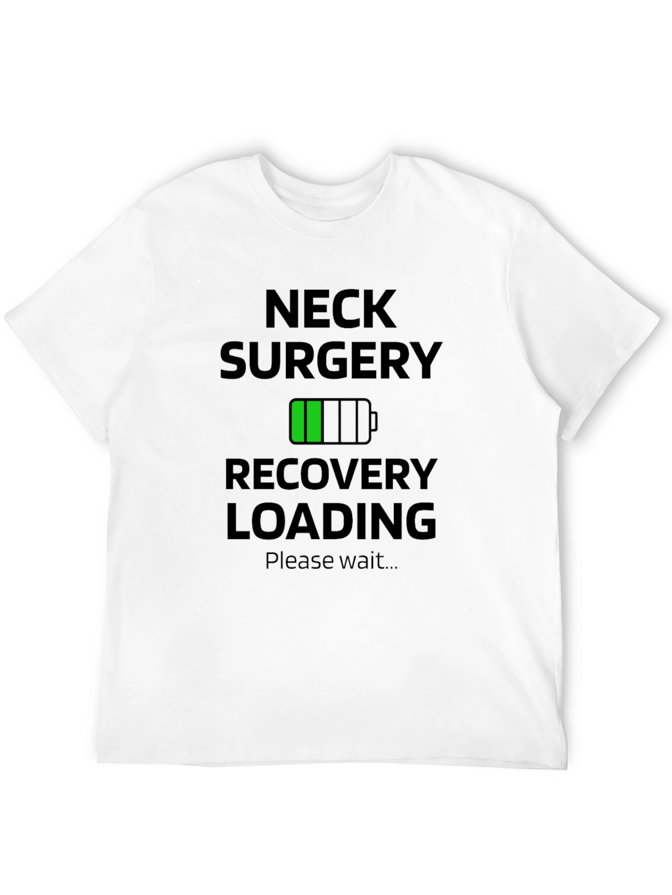 Neck Surgery Recovery Loading T-Shirt - Black