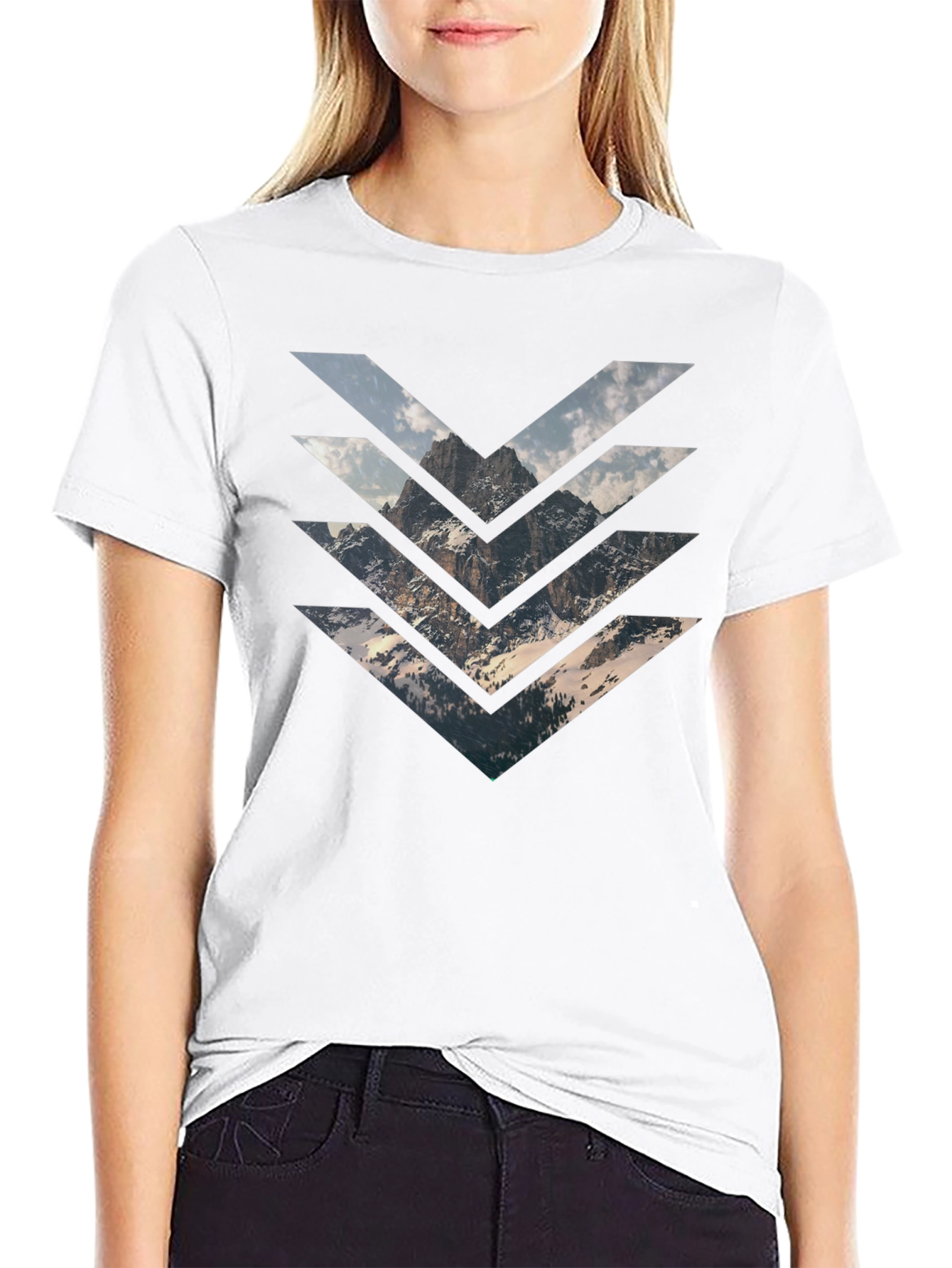 Mountain Arrow Graphic Black T-Shirt