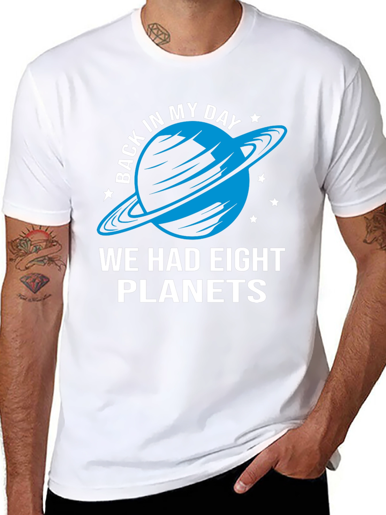 Eight Planets Graphic Tee - Retro Astronomy Shirt
