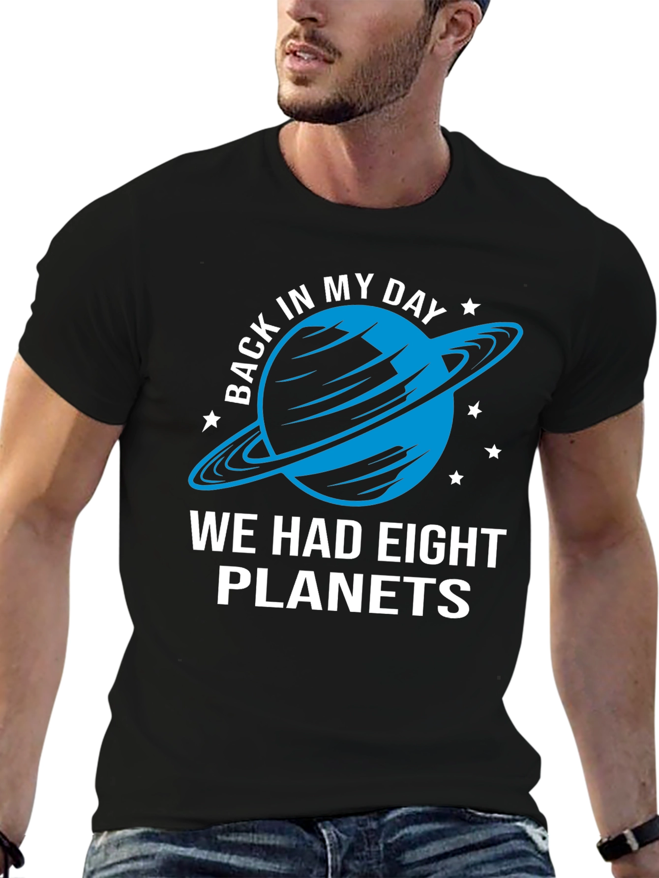 Eight Planets Graphic Tee - Retro Astronomy Shirt