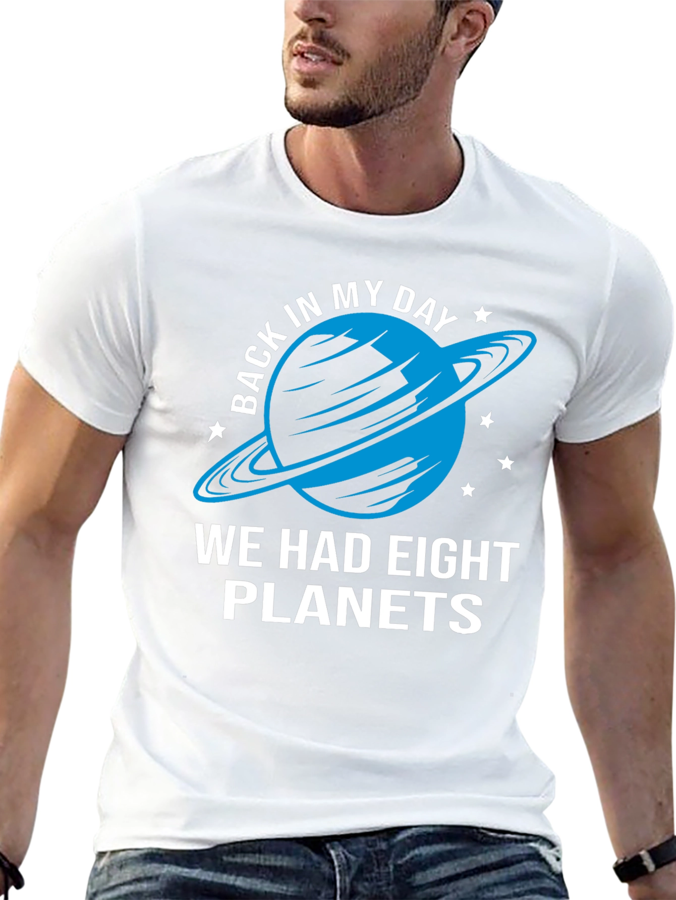 Eight Planets Graphic Tee - Retro Astronomy Shirt