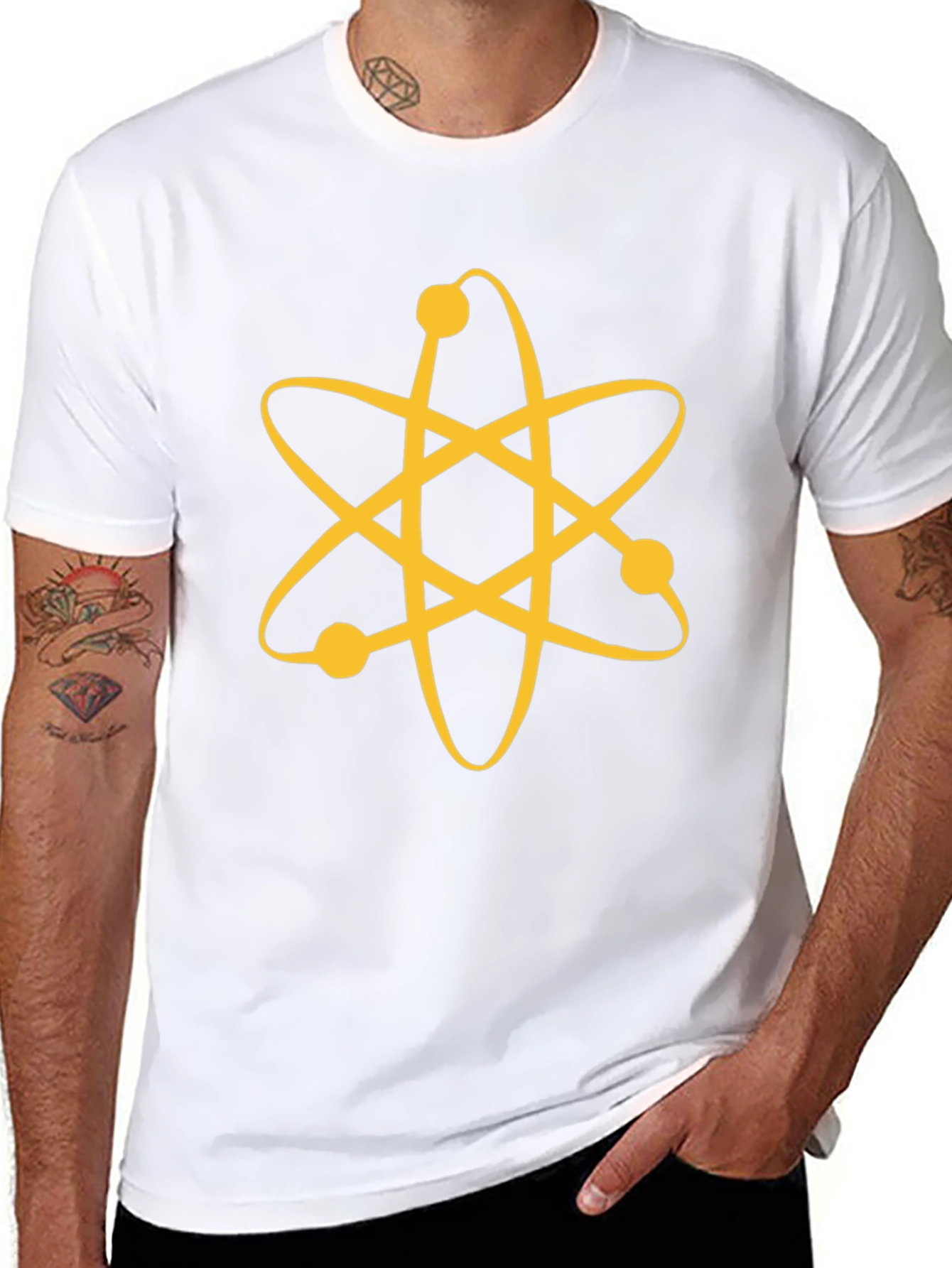 Atomic Symbol Graphic Black T-Shirt