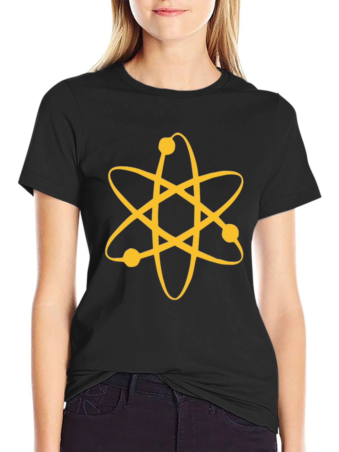 Atomic Symbol Graphic Black T-Shirt