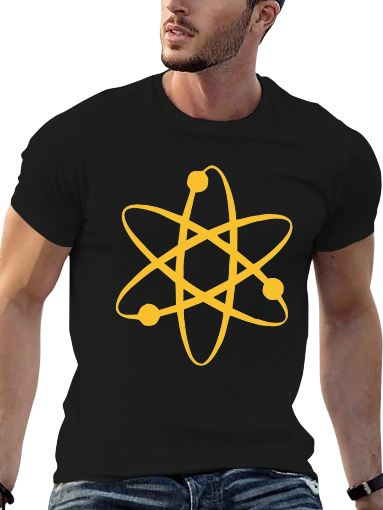 Atomic Symbol Graphic Black T-Shirt