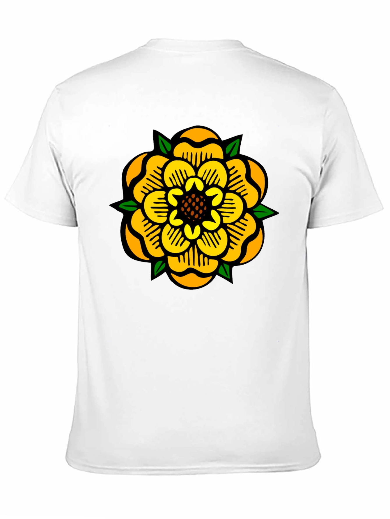 Yellow Rose Graphic Tee - Mens Black T-Shirt