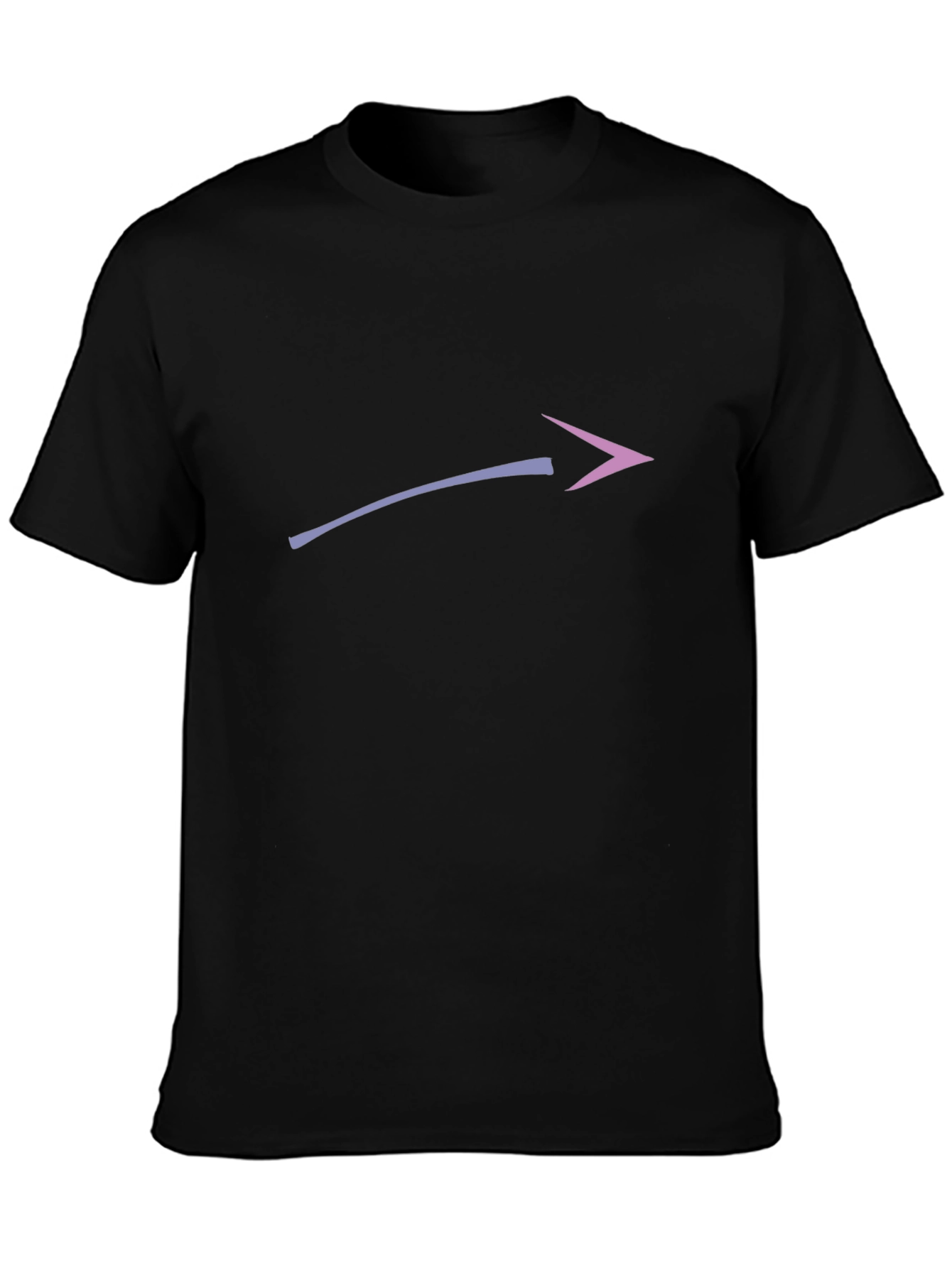 Mens Black T-Shirt with Arrow Graphic