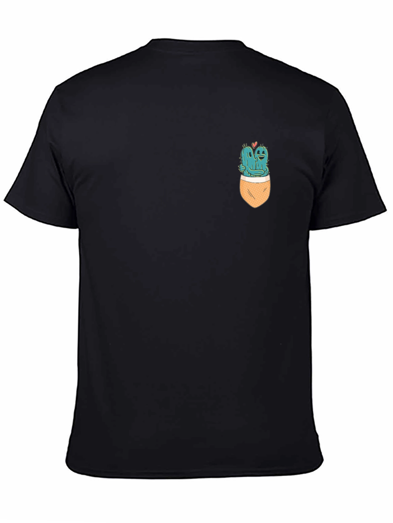 Cactus Couple in Pocket T-Shirt