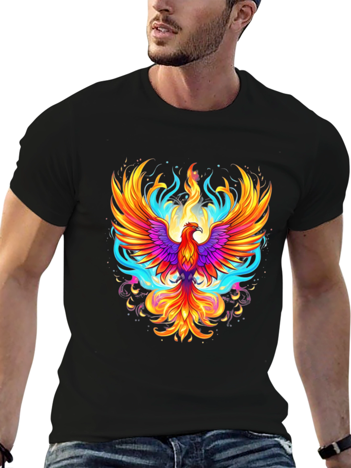 Phoenix Graphic Tee - Mens Black T-Shirt