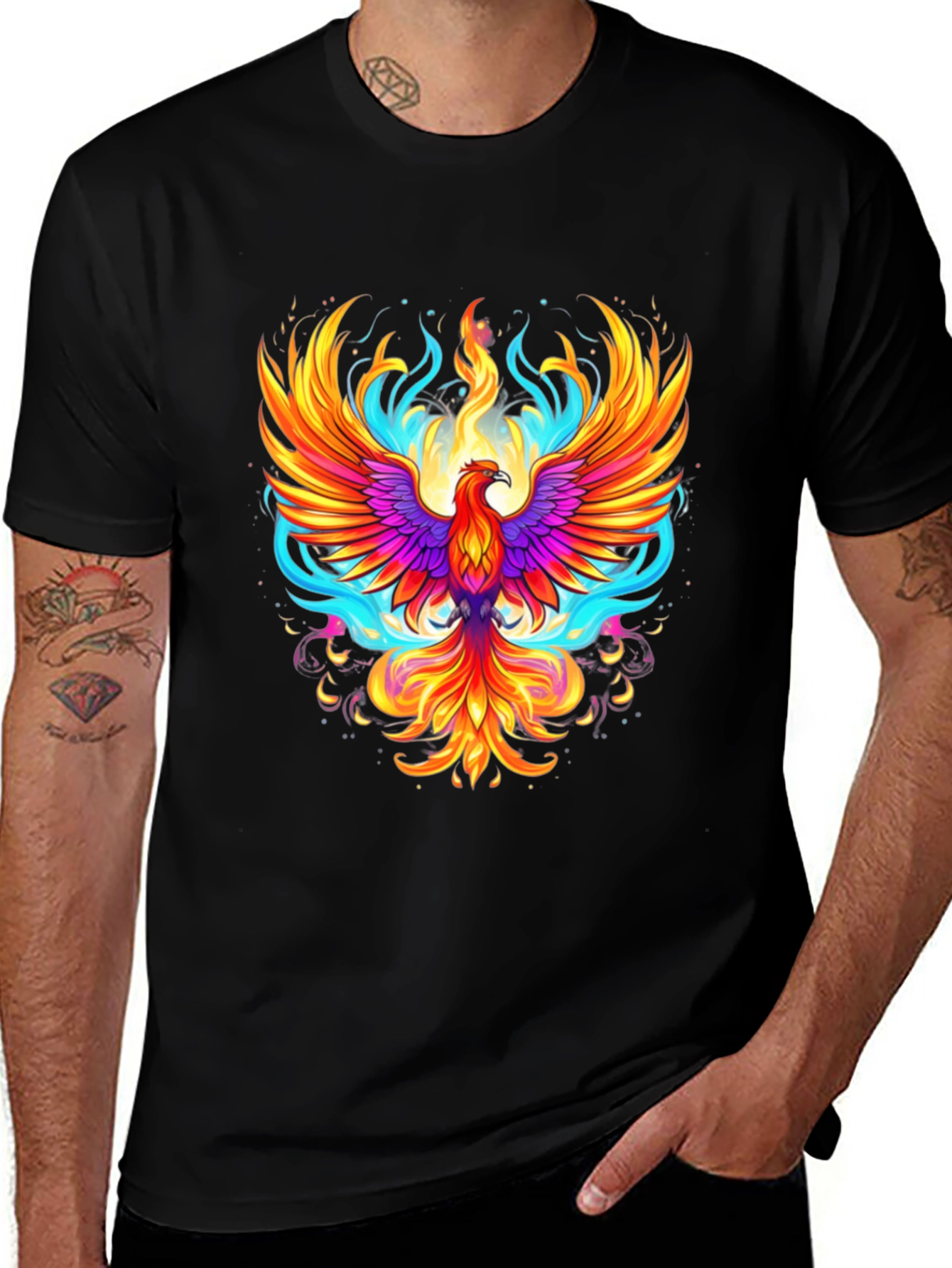 Phoenix Graphic Tee - Mens Black T-Shirt