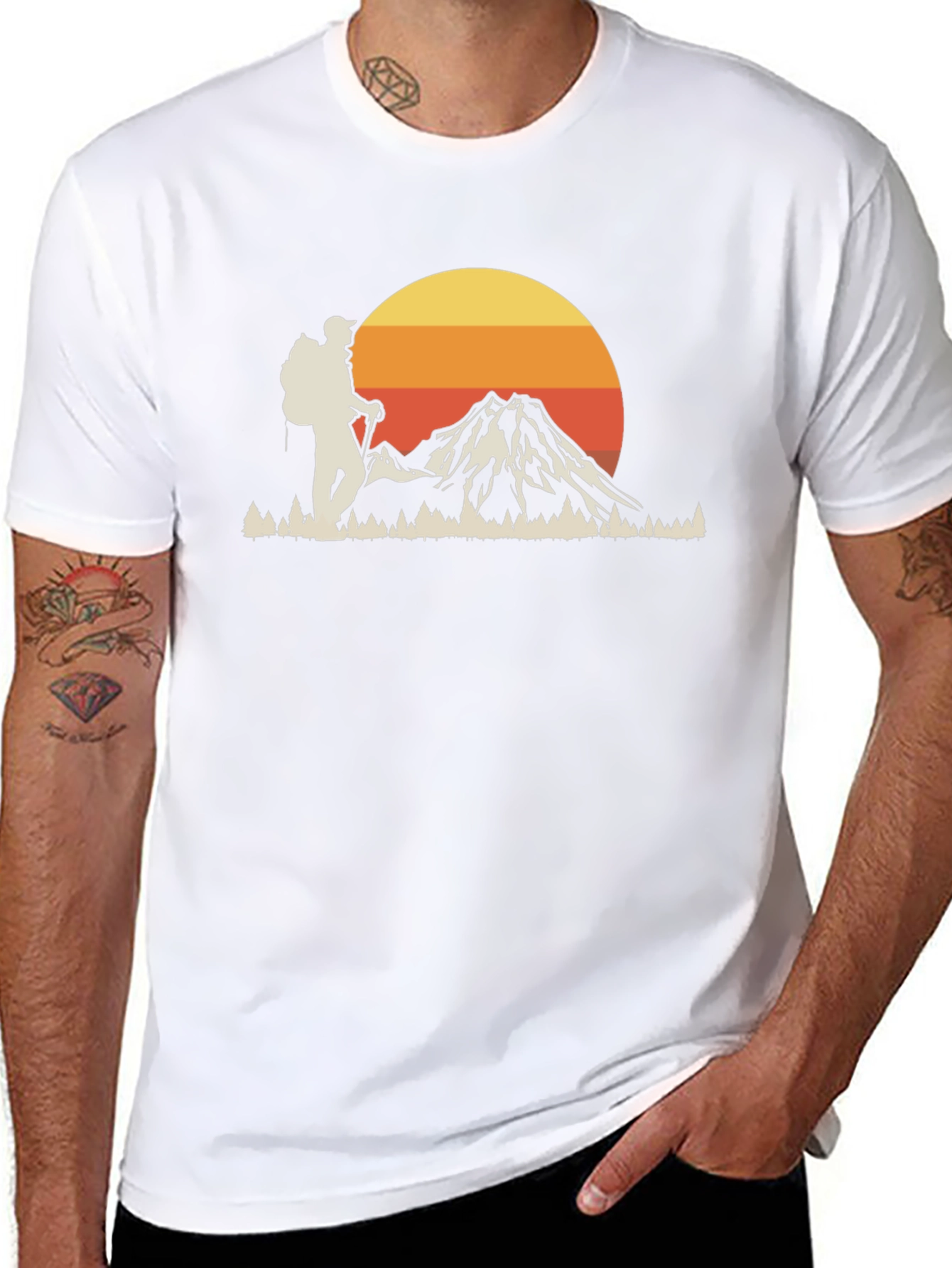 Hiker & Mountain Graphic Tee