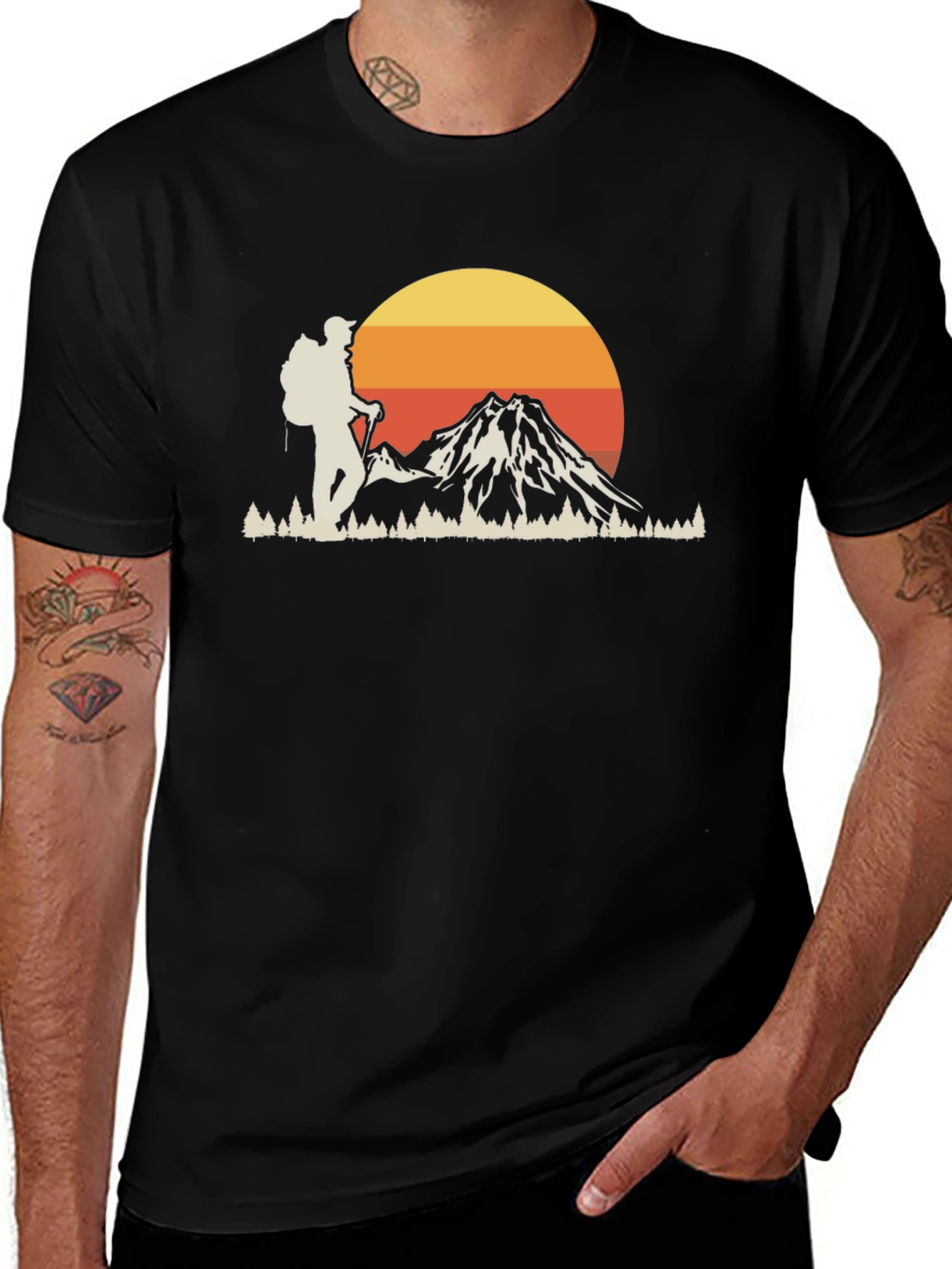 Hiker & Mountain Graphic Tee