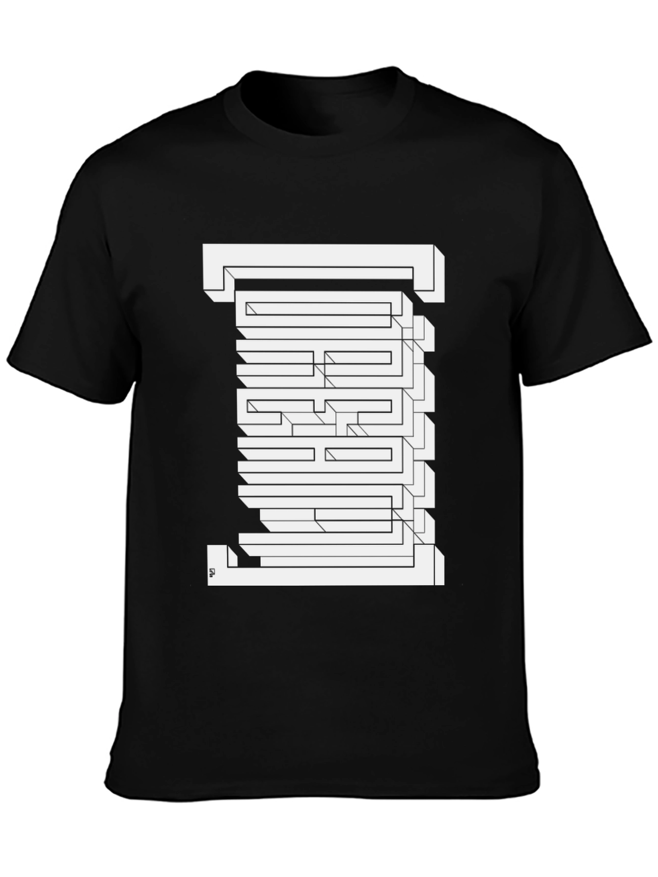 Optical Illusion Maze Graphic Tee - Modern Menswear