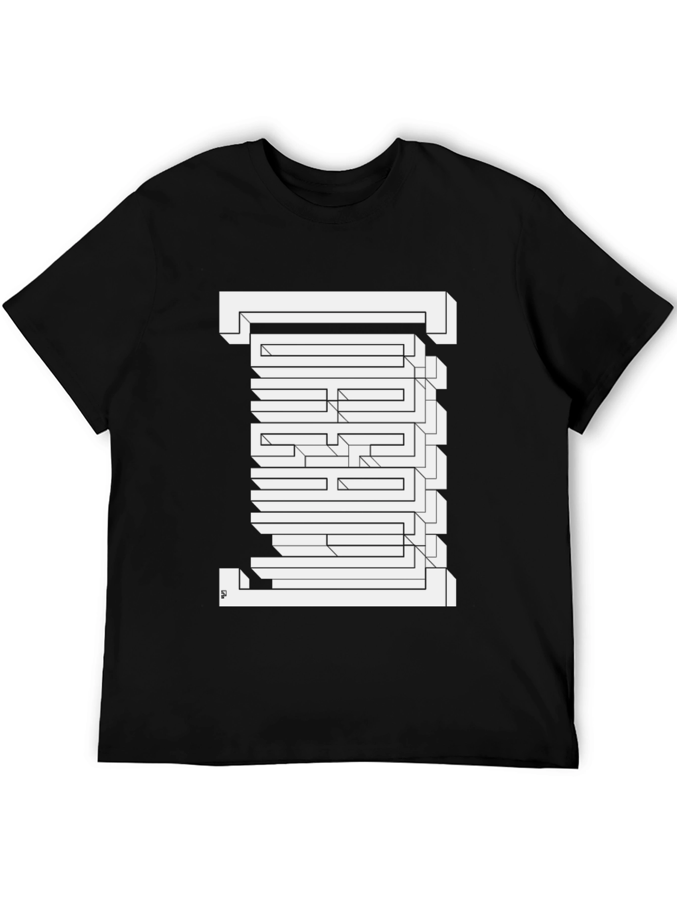 Optical Illusion Maze Graphic Tee - Modern Menswear
