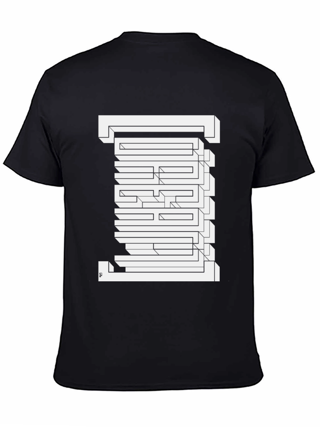 Optical Illusion Maze Graphic Tee - Modern Menswear