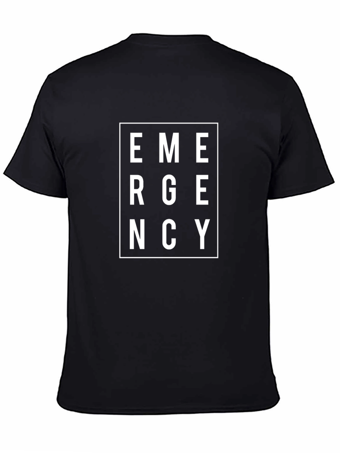 Emergency Graphic Print Black T-Shirt