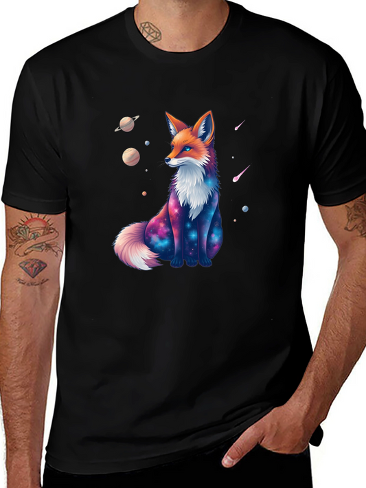 Cosmic Fox Black T-Shirt
