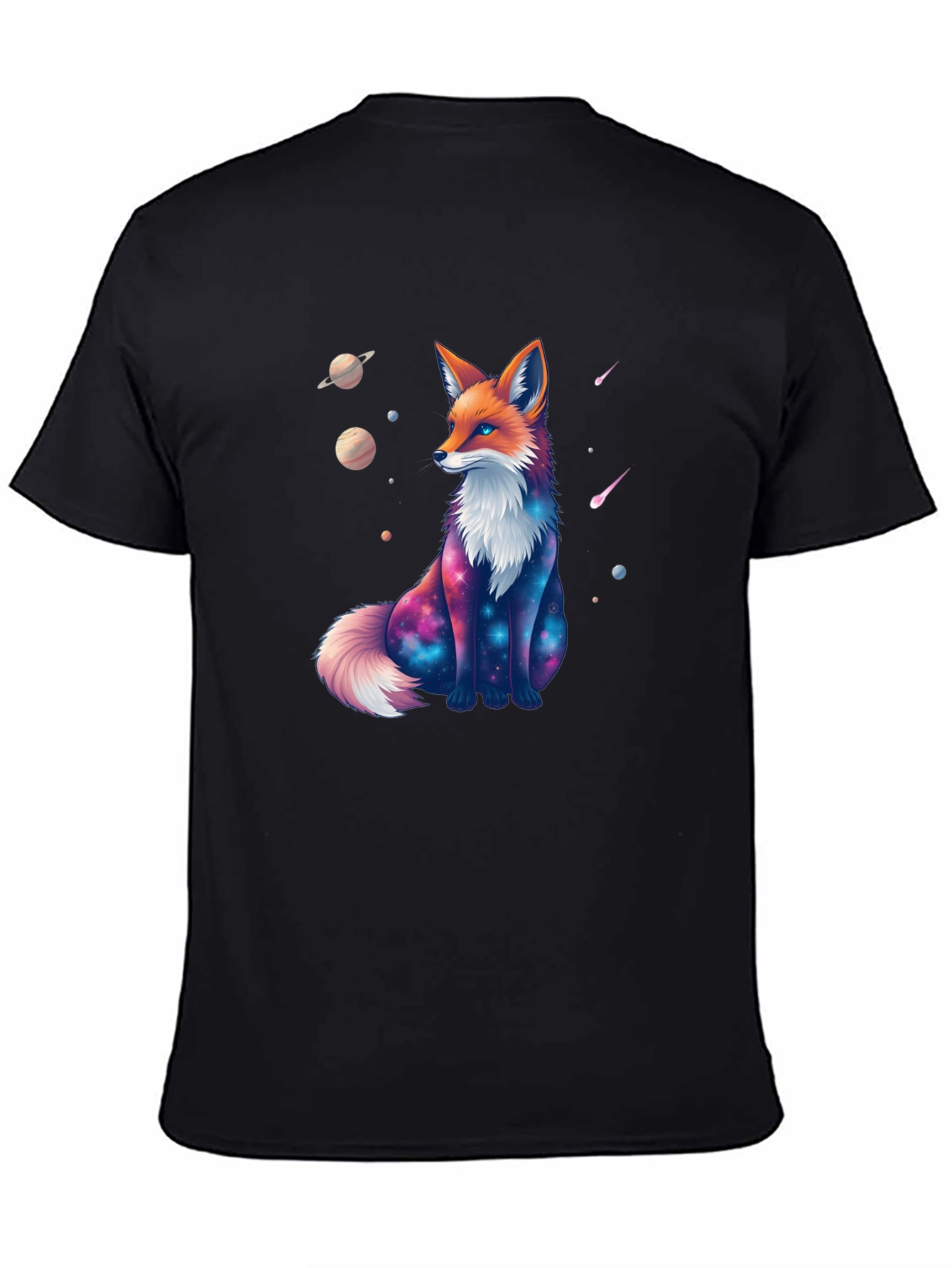Cosmic Fox Black T-Shirt