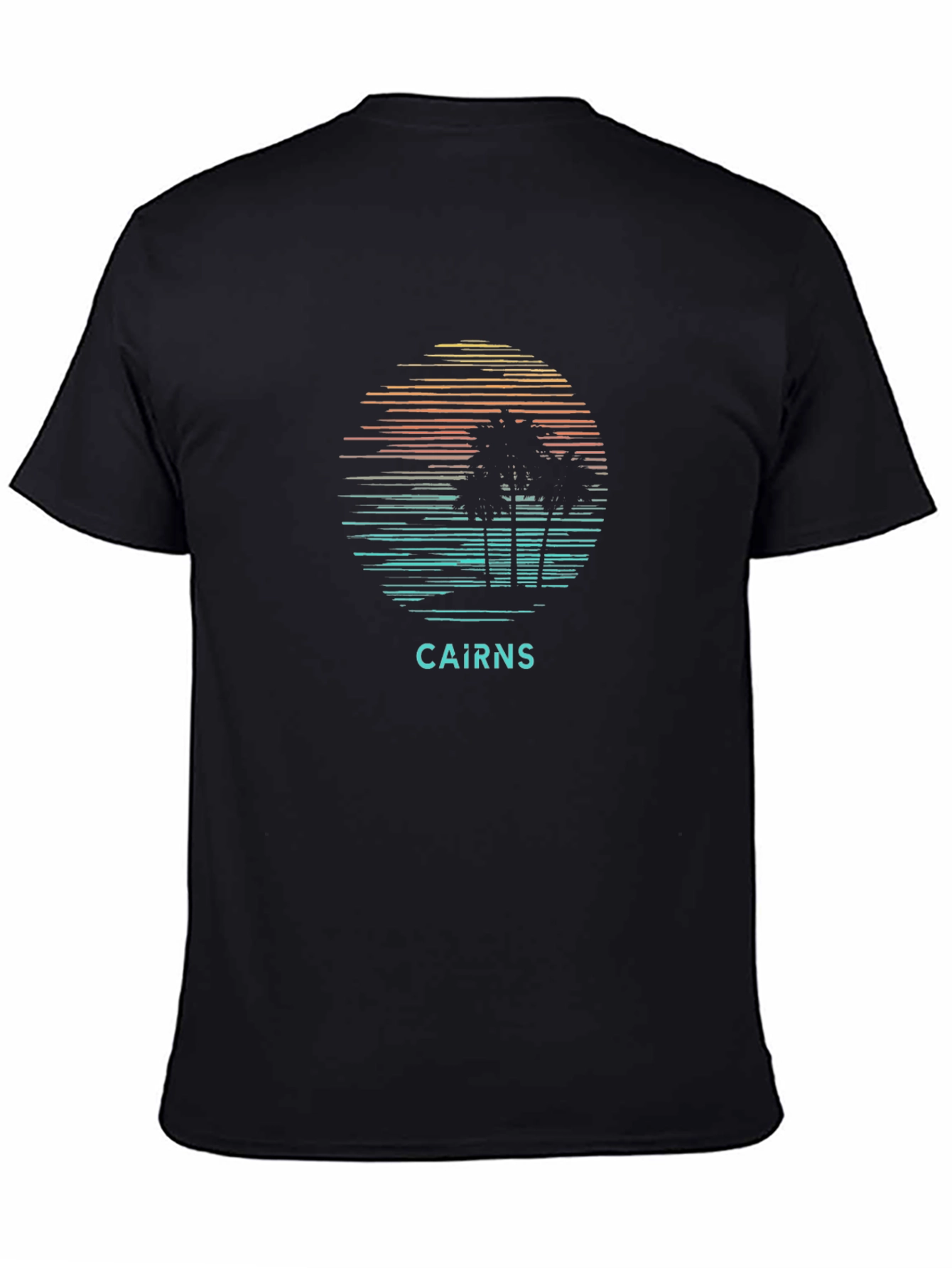 Cairns Palm Sunset Graphic Tee - Black