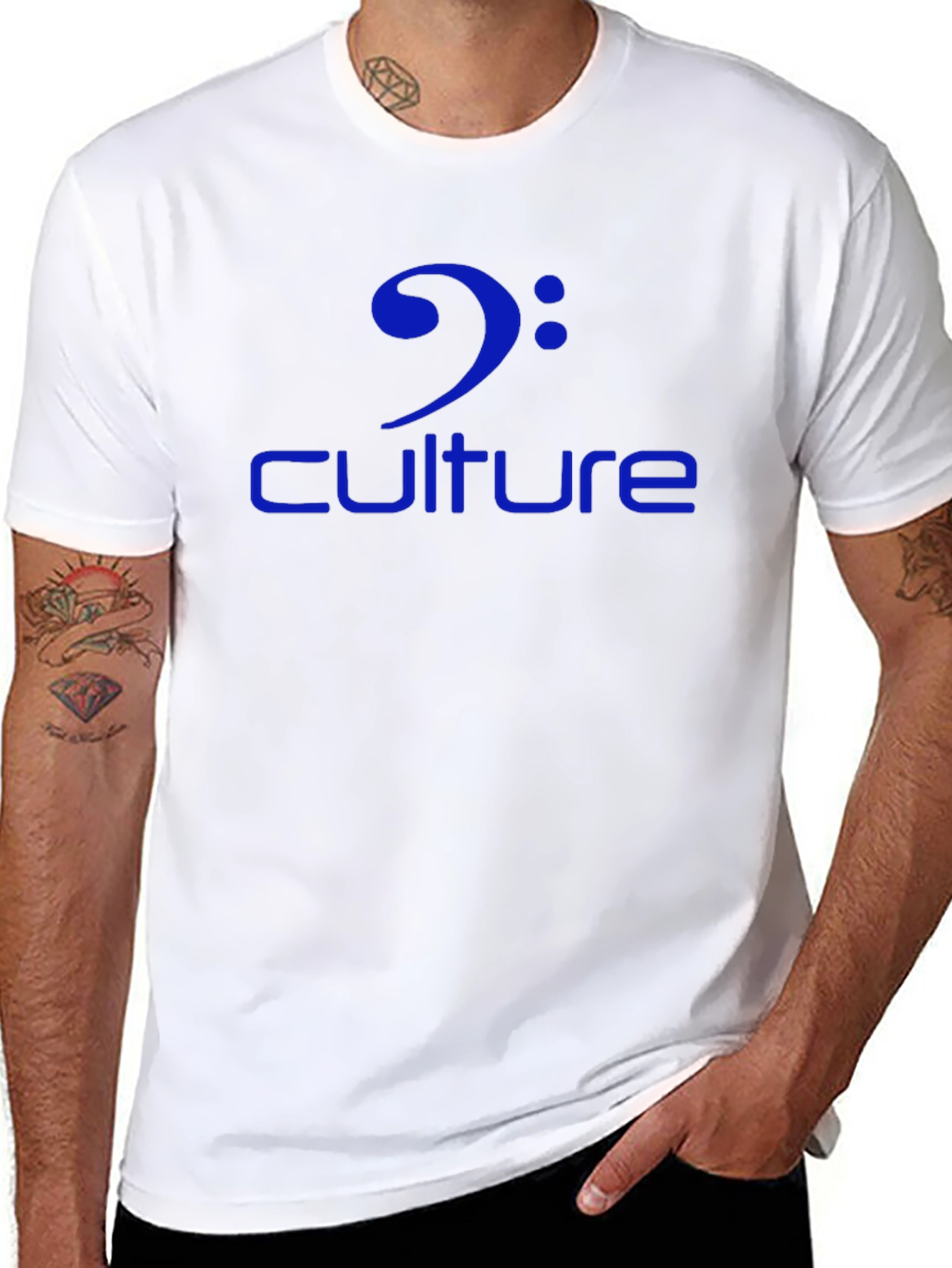 Culture Music Note Bass Clef Black T-Shirt