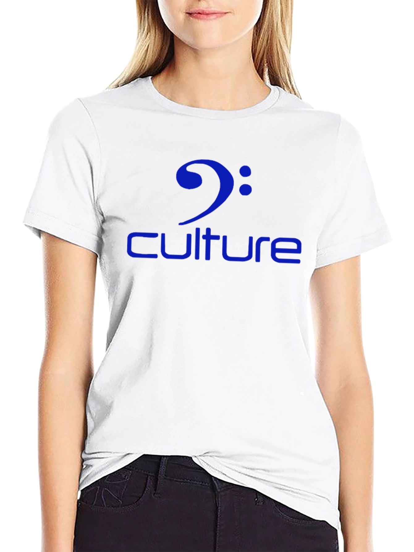 Culture Music Note Bass Clef Black T-Shirt