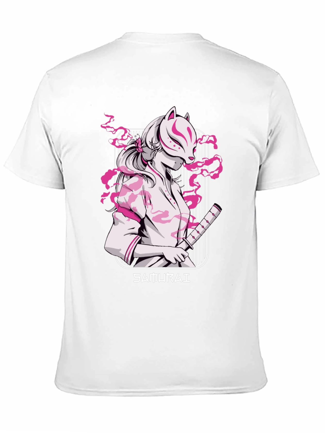 Samurai Masked Girl T-Shirt - Cool Anime Style