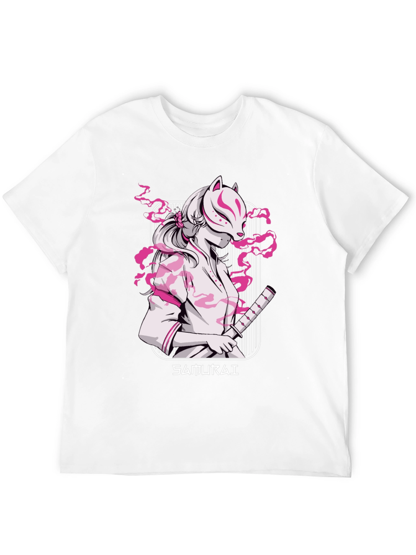 Samurai Masked Girl T-Shirt - Cool Anime Style
