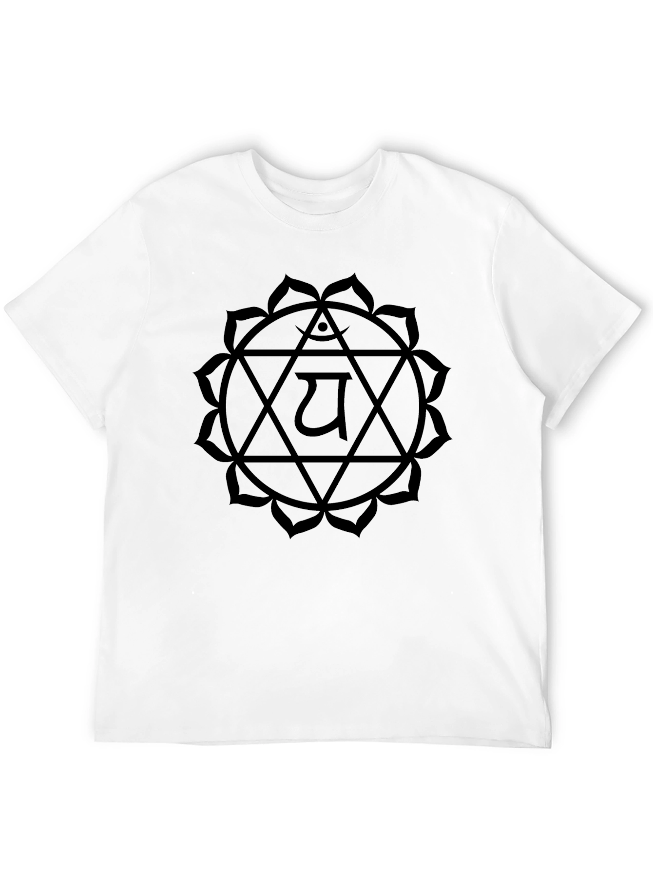 Black Chakra Graphic Tee - Mens Meditative Fashion
